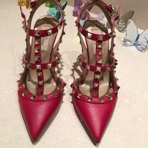 Valentino Hot Pink Rock Stud Heels
